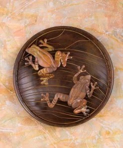 Happy Gardens Raised Frogs Wall Decor Disc