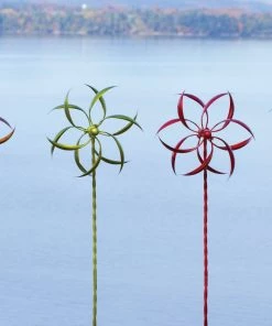 Happy Gardens Wind Spinners Red Feather Wind Spinner, 15"