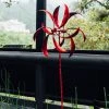 Happy Gardens Red Feather Wind Spinner, 22"