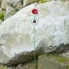 Happy Gardens Red Rose Garden Stake Garden Stakes & Rain Gauges