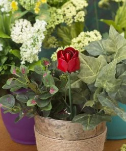 Happy Gardens Garden Stakes & Rain Gauges Red Rose Plant Pick