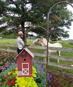 Happy Gardens Birdhouses/Baths Red Stable Bird House