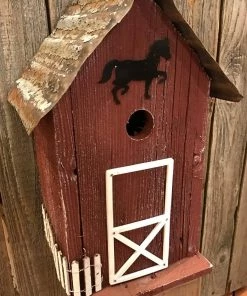 Happy Gardens Birdhouses/Baths Red Stable Bird House