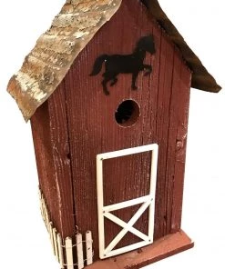 Happy Gardens Birdhouses/Baths Red Stable Bird House