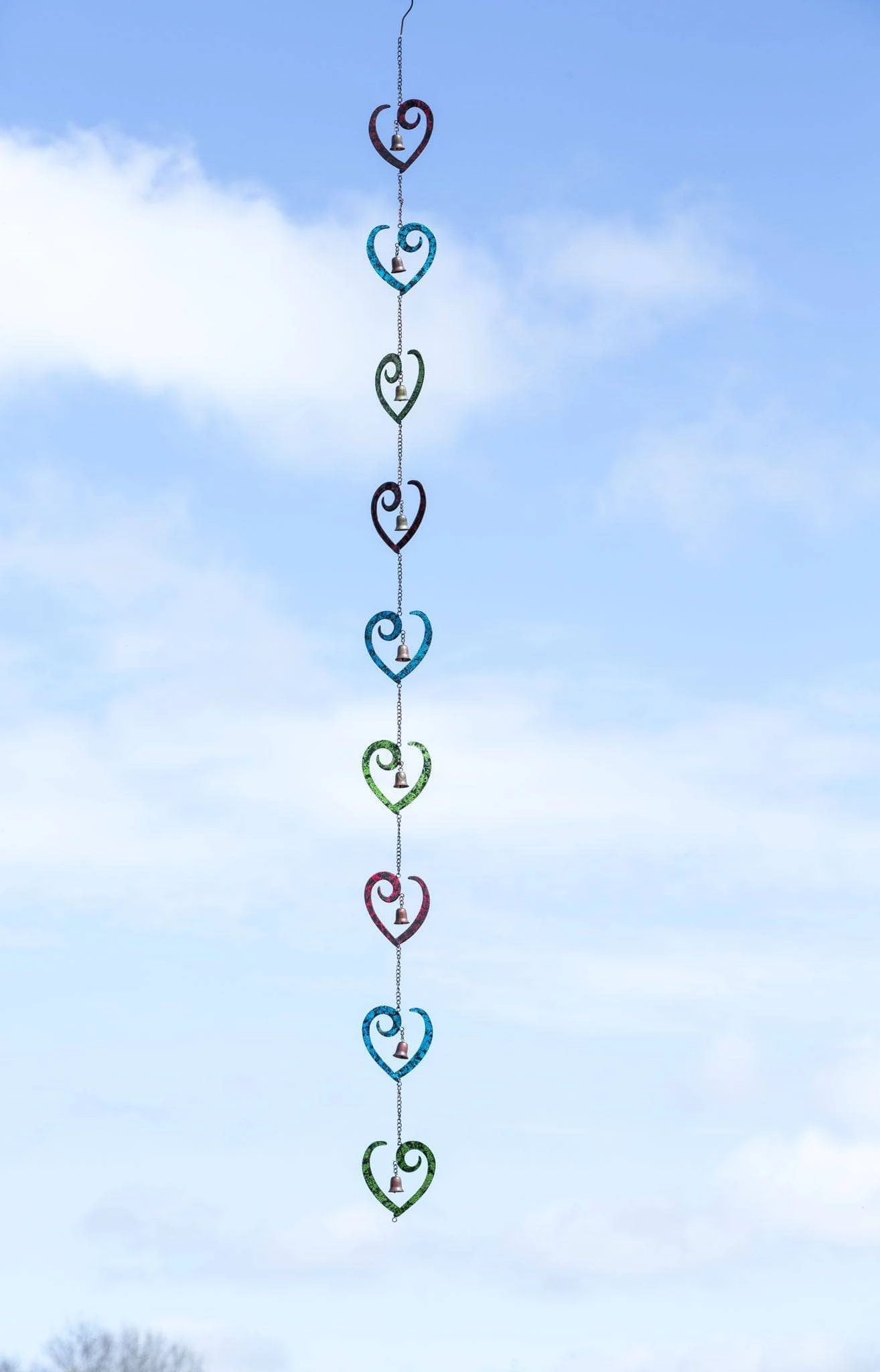 Happy Gardens Scroll Heart Multicolor Rain Chain 3 Happy Gardens Scroll Heart Multicolor Rain Chain