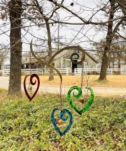 Happy Gardens Mobiles & Wind Chimes Scroll Hearts Multicolor Wind Chime