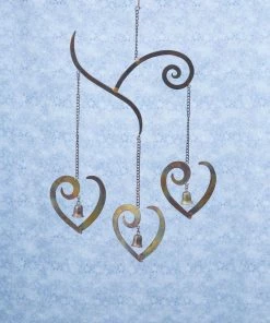Happy Gardens Mobiles & Wind Chimes Scroll Hearts Wind Chime