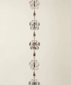 Happy Gardens Ornaments Scroll Winged Butterfly With Bells Ornament