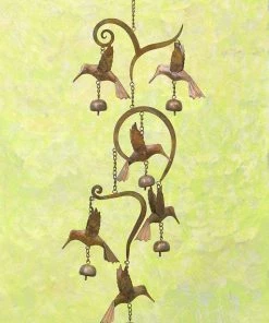 Happy Gardens Scrollwork Hummingbird Wind Chime