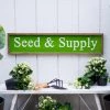 Happy Gardens "Seed & Supply" Metal And Wood Sign