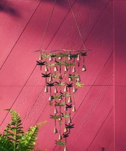 Happy Gardens Shimmering Bells With Dragonflies Mobiles & Wind Chimes
