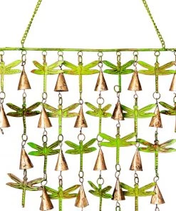 Happy Gardens Shimmering Bells With Dragonflies Mobiles & Wind Chimes