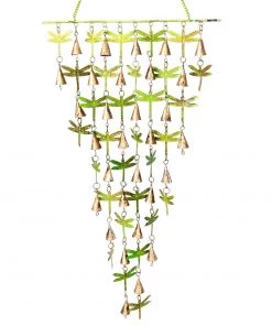 Happy Gardens Shimmering Bells With Dragonflies Mobiles & Wind Chimes