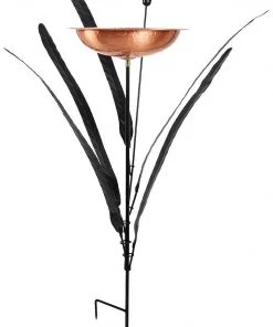 Happy Gardens Single Cattail Bird Bath
