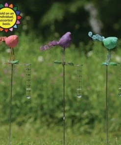 Happy Gardens Standing Bird With Rain Gauge
