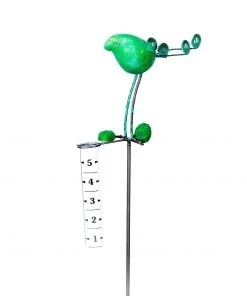 Happy Gardens Standing Bird With Rain Gauge