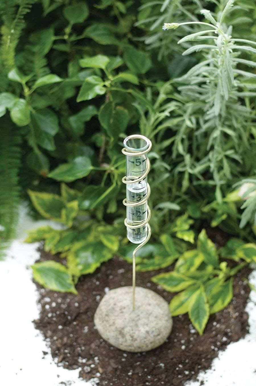 Happy Gardens Standing Brass Spiral Rain Gauge Garden Stakes & Rain Gauges 3 Happy Gardens Standing Brass Spiral Rain Gauge Garden Stakes & Rain Gauges