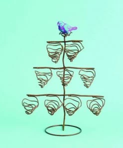 Happy Gardens Accessories Standing Tree With Bird Plant Holder