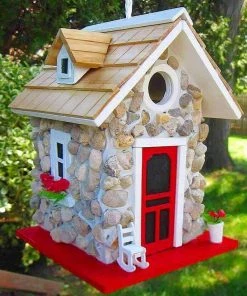 Happy Gardens Stone Cottage Bird House