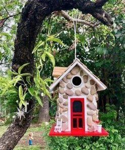 Happy Gardens Stone Cottage Bird House 13 Happy Gardens Stone Cottage Bird House