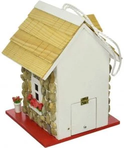 Happy Gardens Stone Cottage Bird House 14 Happy Gardens Stone Cottage Bird House