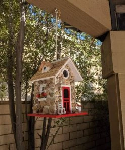 Happy Gardens Stone Cottage Bird House 15 Happy Gardens Stone Cottage Bird House