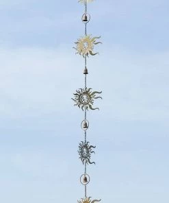 Happy Gardens Sun Face Flamed Rain Chain