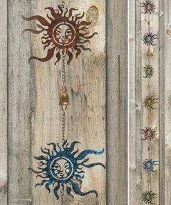 Happy Gardens Sun Face Multicolor Rain Chain