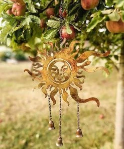 Happy Gardens Sun Face Wind Chime
