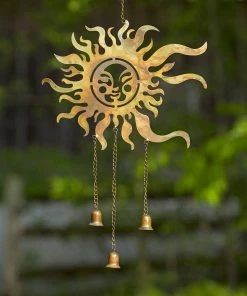 Happy Gardens Sun Face Wind Chime