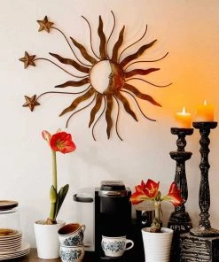 Happy Gardens Sun, Moon, And Stars Wall Hanging Wall Decor