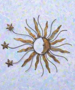 Happy Gardens Sun, Moon, And Stars Wall Hanging Wall Decor