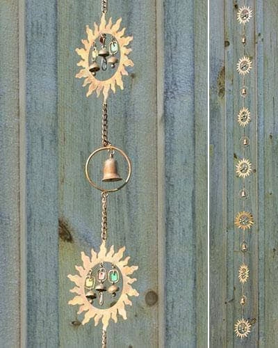 Happy Gardens Rain Chains Sun W/Dangles Rain Chain 4 Happy Gardens Rain Chains Sun W/Dangles Rain Chain