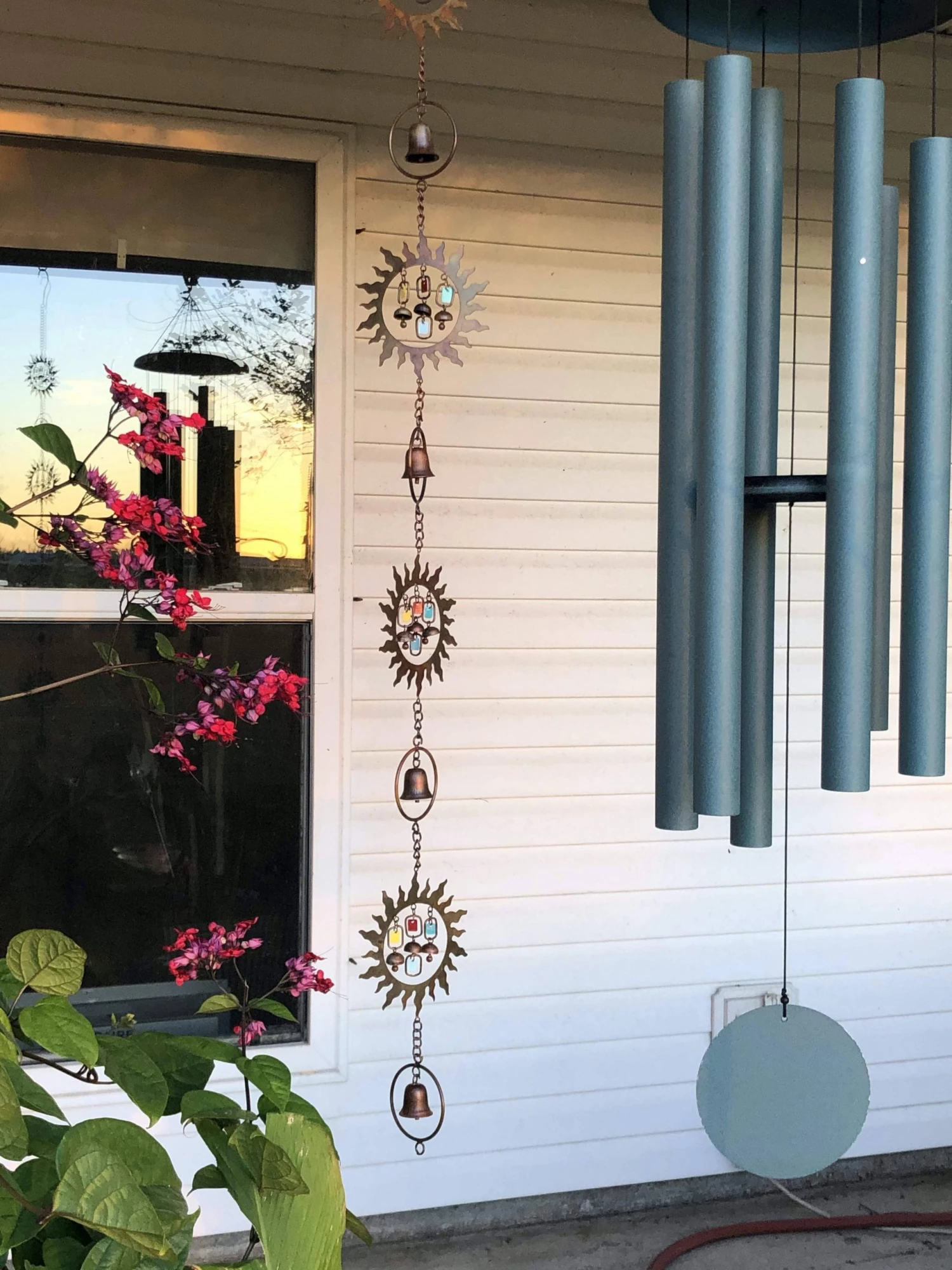 Happy Gardens Rain Chains Sun W/Dangles Rain Chain 5 Happy Gardens Rain Chains Sun W/Dangles Rain Chain