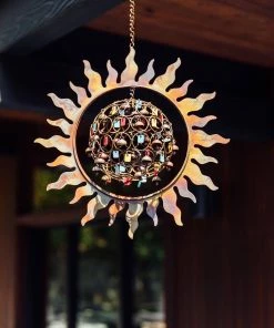 Happy Gardens Mobiles & Wind Chimes Sun With Ball And Dangles Wind Chime