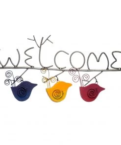 Happy Gardens Swirly Bird Welcome Sign