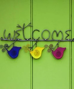 Happy Gardens Swirly Bird Welcome Sign