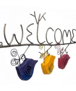 Happy Gardens Swirly Bird Welcome Sign