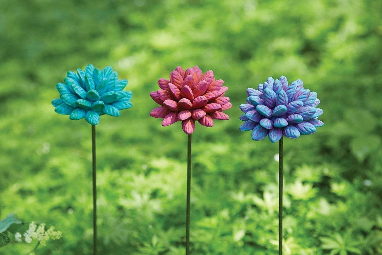 Happy Gardens Garden Stakes & Rain Gauges Terra Cotta Flower Stake 4 Happy Gardens Garden Stakes & Rain Gauges Terra Cotta Flower Stake