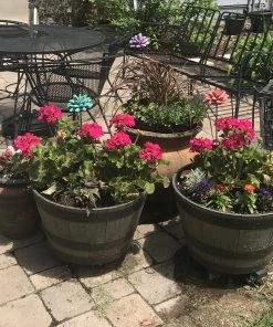 Happy Gardens Garden Stakes & Rain Gauges Terra Cotta Flower Stake 8 Happy Gardens Garden Stakes & Rain Gauges Terra Cotta Flower Stake