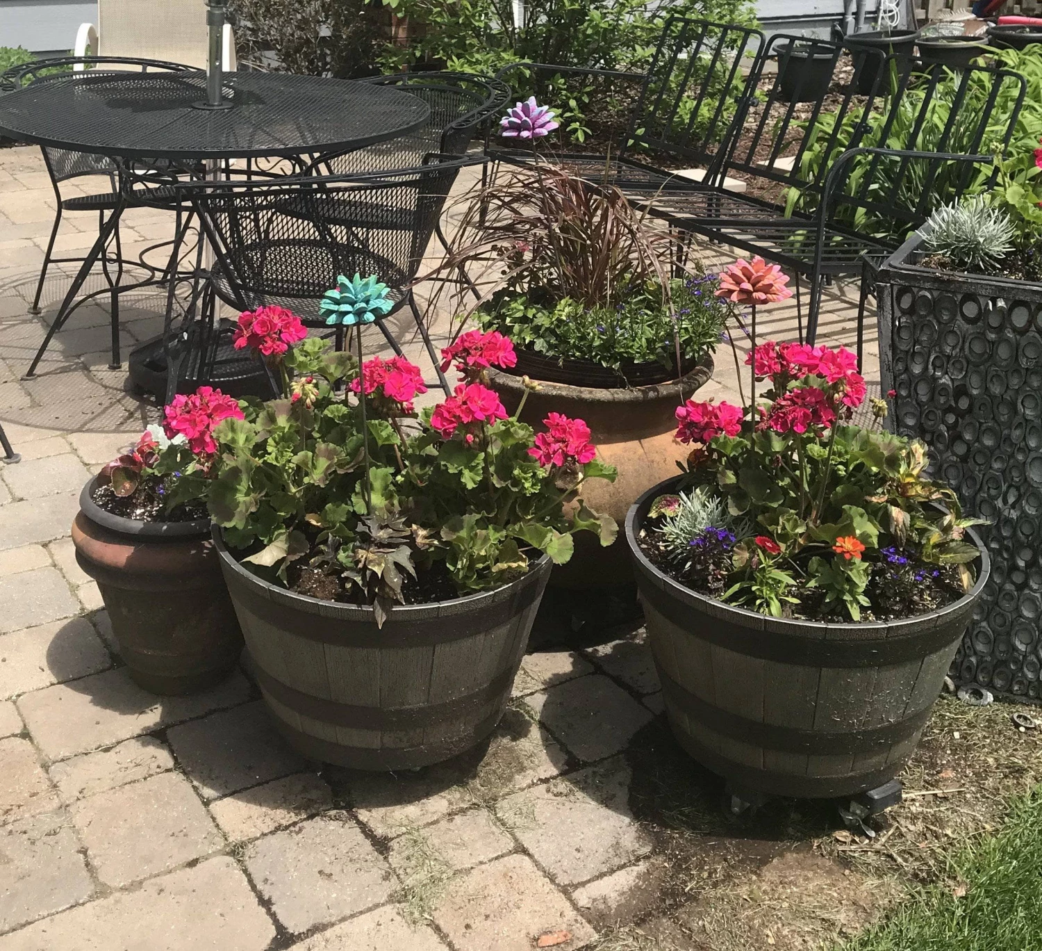 Happy Gardens Garden Stakes & Rain Gauges Terra Cotta Flower Stake 5 Happy Gardens Garden Stakes & Rain Gauges Terra Cotta Flower Stake