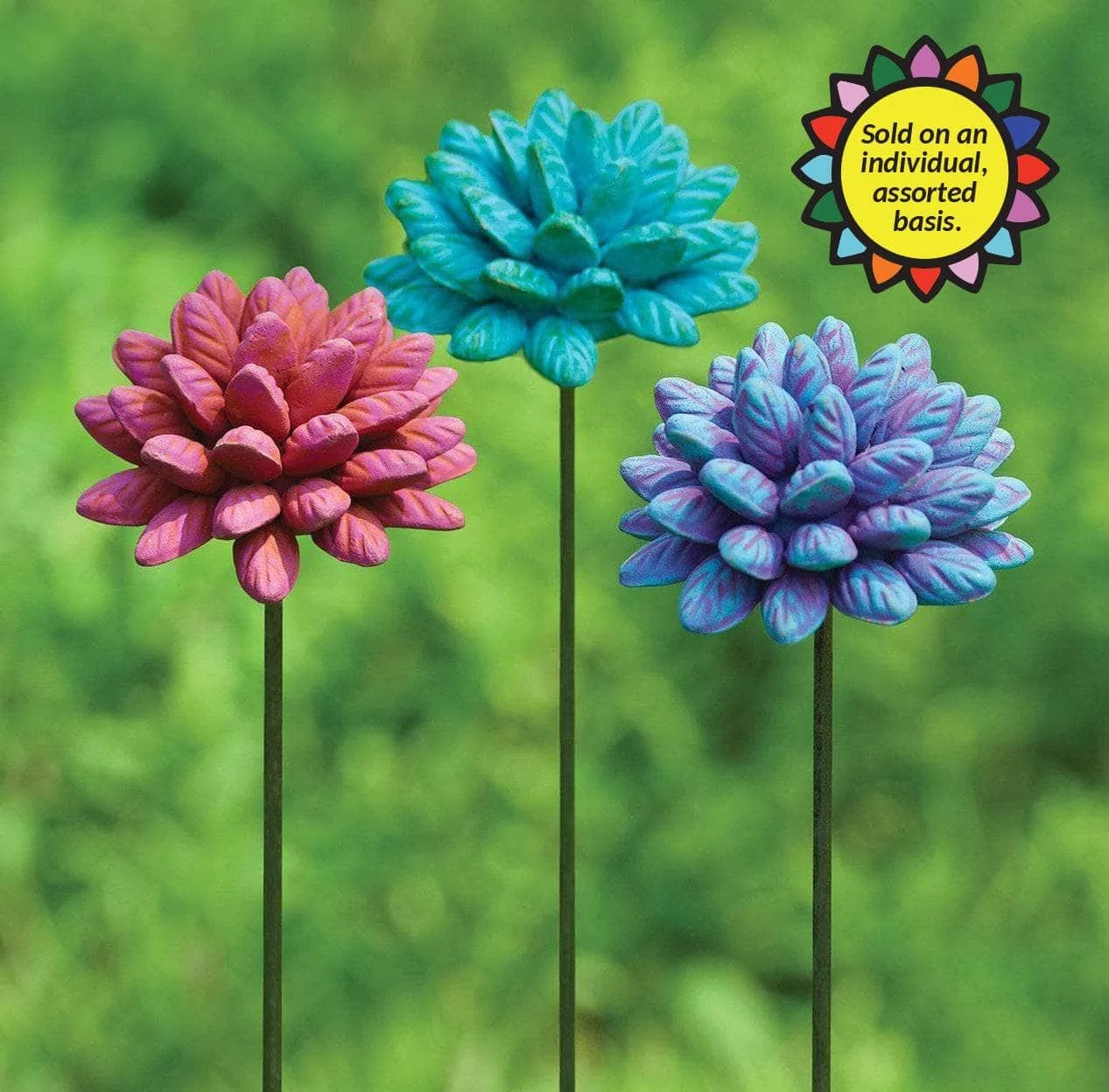 Happy Gardens Garden Stakes & Rain Gauges Terra Cotta Flower Stake 3 Happy Gardens Garden Stakes & Rain Gauges Terra Cotta Flower Stake