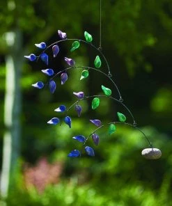 Happy Gardens Terra Cotta Multi Colored Leaf Mobile Mobiles & Wind Chimes