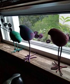 Happy Gardens Terra Cotta & Wire Birds Assorted Colors