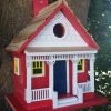 Happy Gardens "The Birds" Bird House - Plywood & Cedar Birdhouses/Baths