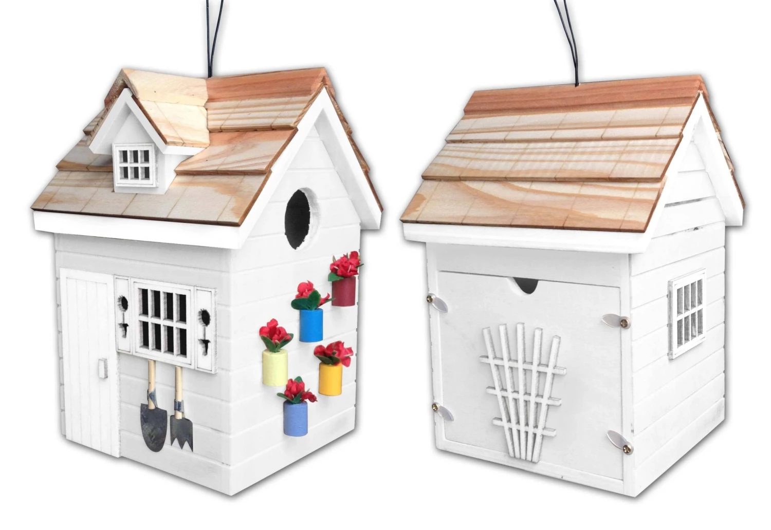Happy Gardens Birdhouses/Baths Tool Shed Bird House 7 Happy Gardens Birdhouses/Baths Tool Shed Bird House