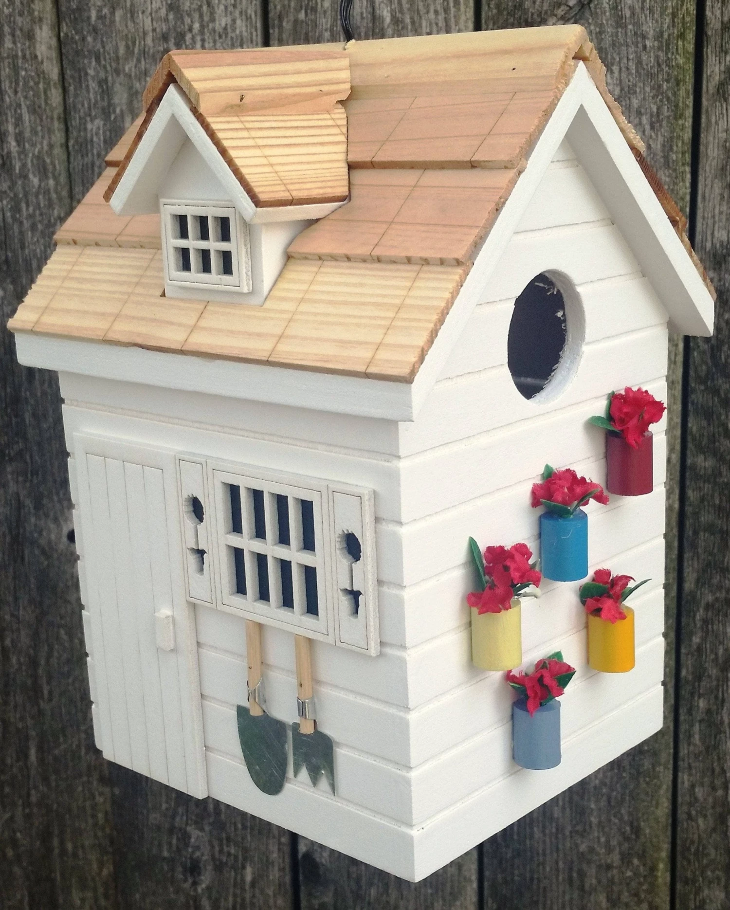 Happy Gardens Birdhouses/Baths Tool Shed Bird House 3 Happy Gardens Birdhouses/Baths Tool Shed Bird House