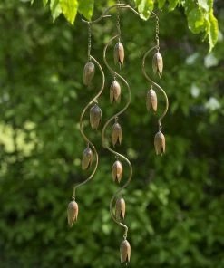 Happy Gardens Triple Bell Spiral Wind Chime