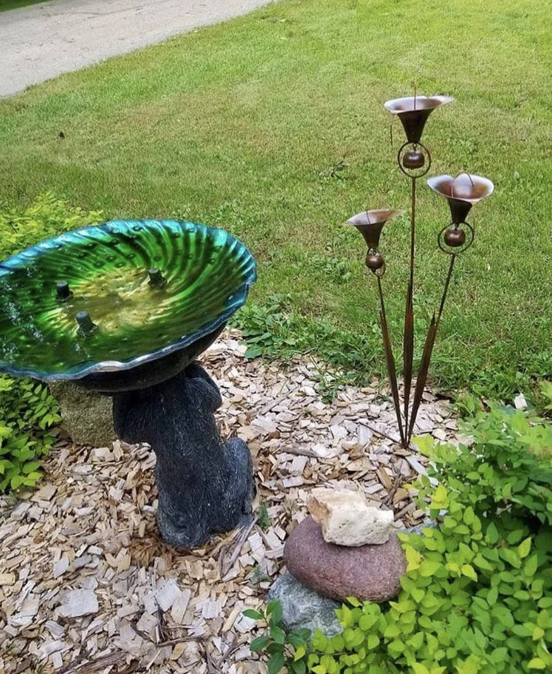 Happy Gardens Triple Calla Lily Garden Stake 5 Happy Gardens Triple Calla Lily Garden Stake