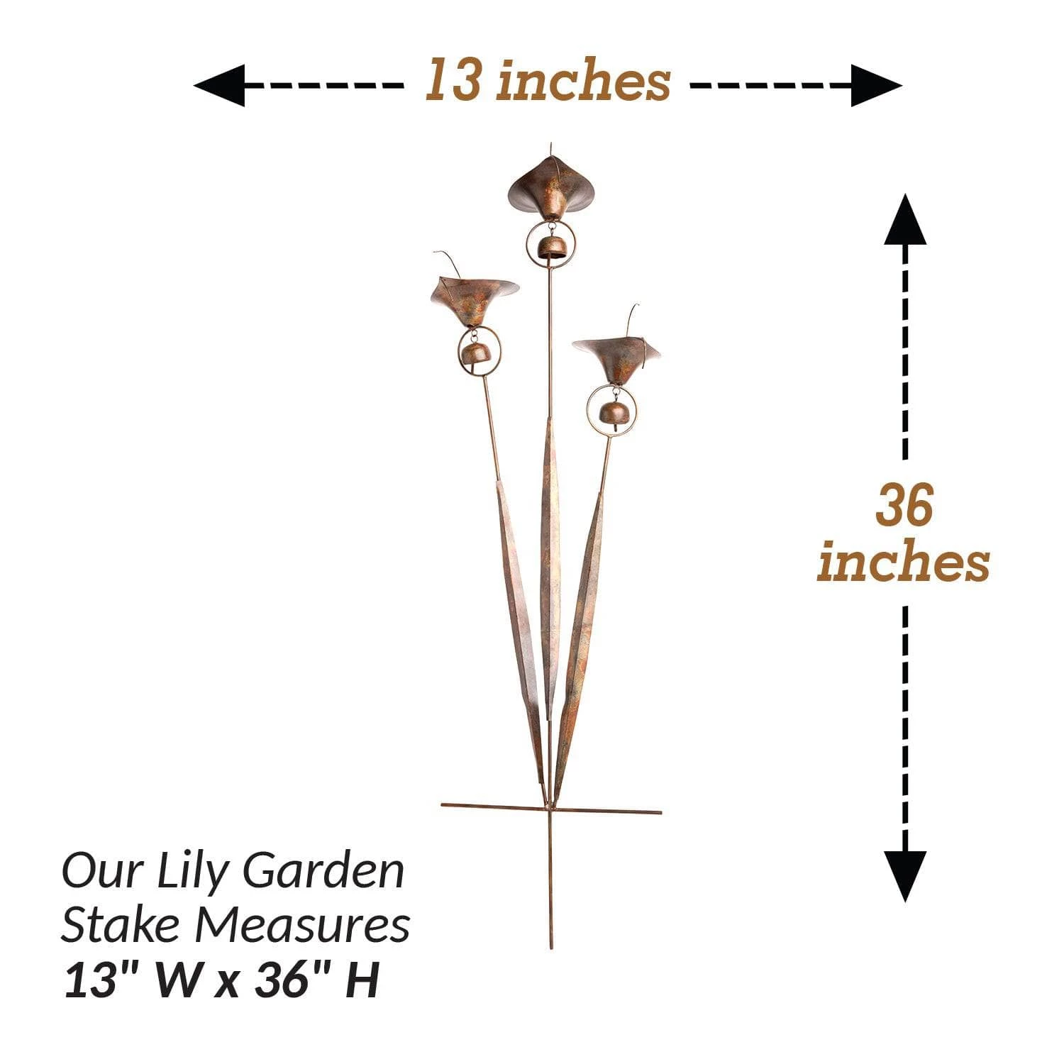 Happy Gardens Triple Calla Lily Garden Stake 8 Happy Gardens Triple Calla Lily Garden Stake